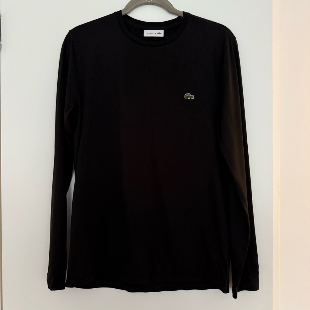Lacoste Black Long Sleeve Tee Classic Design